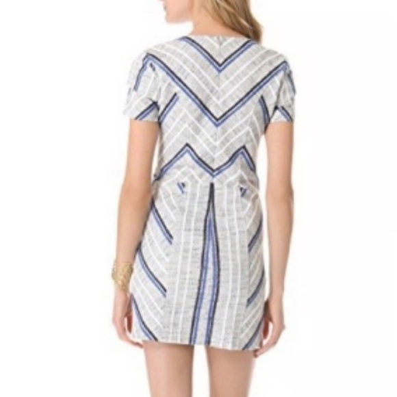 Rebecca Minkoff Sanderson Tweed Linen BlendSheath Mini Dress w/ Raglan Sleeves 8 - Picture 2 of 8